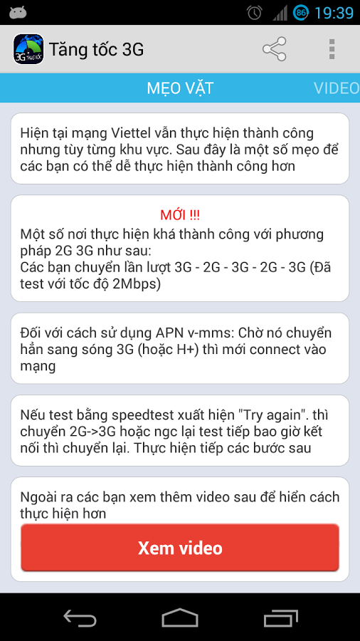 Ken - Ứng Dụng Tăng Tốc Độ Mạng 3G